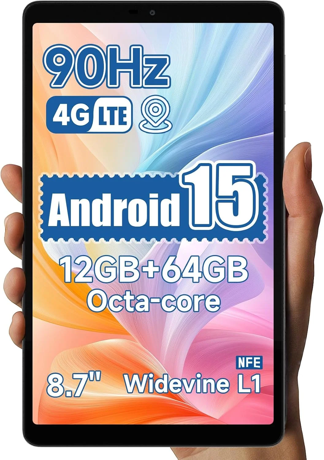 ALLDOCUBE iPlay 60 mini Tablet (8,7 Zoll, 90Hz Display, 12GB RAM + 64GB (erweiterbar auf 512GB), Octa-Core T606, 4G LTE & GPS, Android 15), leicht