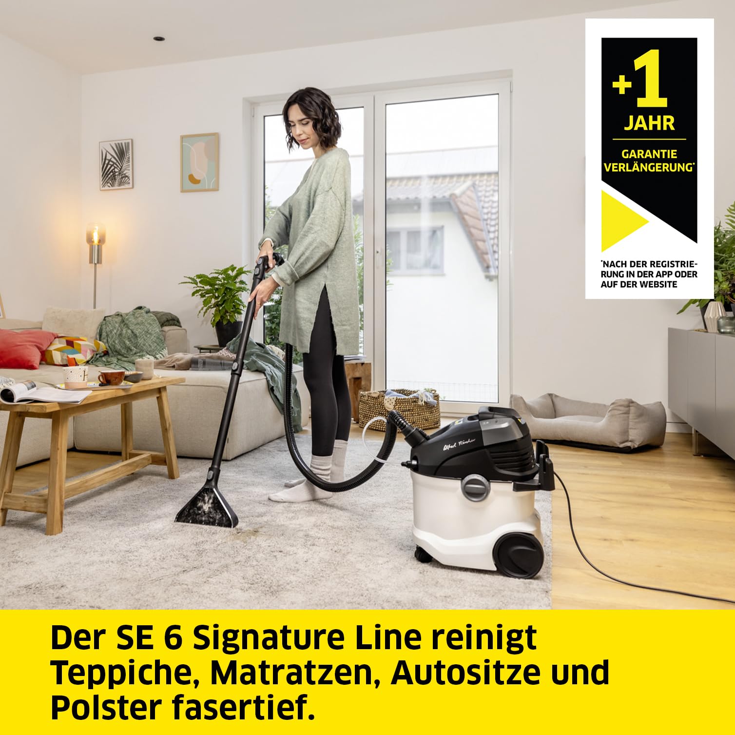 Waschsauger SE 6 Signature Line mit 2-in-1-Sprühsaugschlauch, 3-in-1 für Sofa, Teppich und Auto