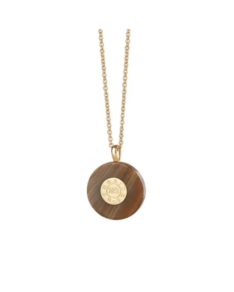Newbridge Silverware | Circular Brown Stone Pendant