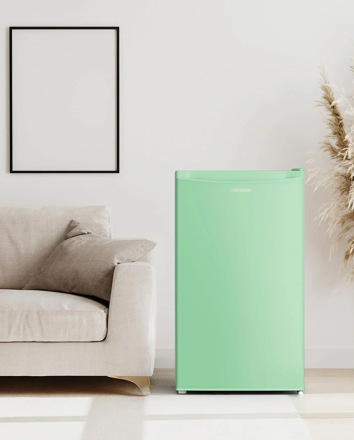 Upstreman 3.2 Cu.Ft Mini Fridge Freezer Single Door Fridge Dorm Fridge Adjustable Thermostat