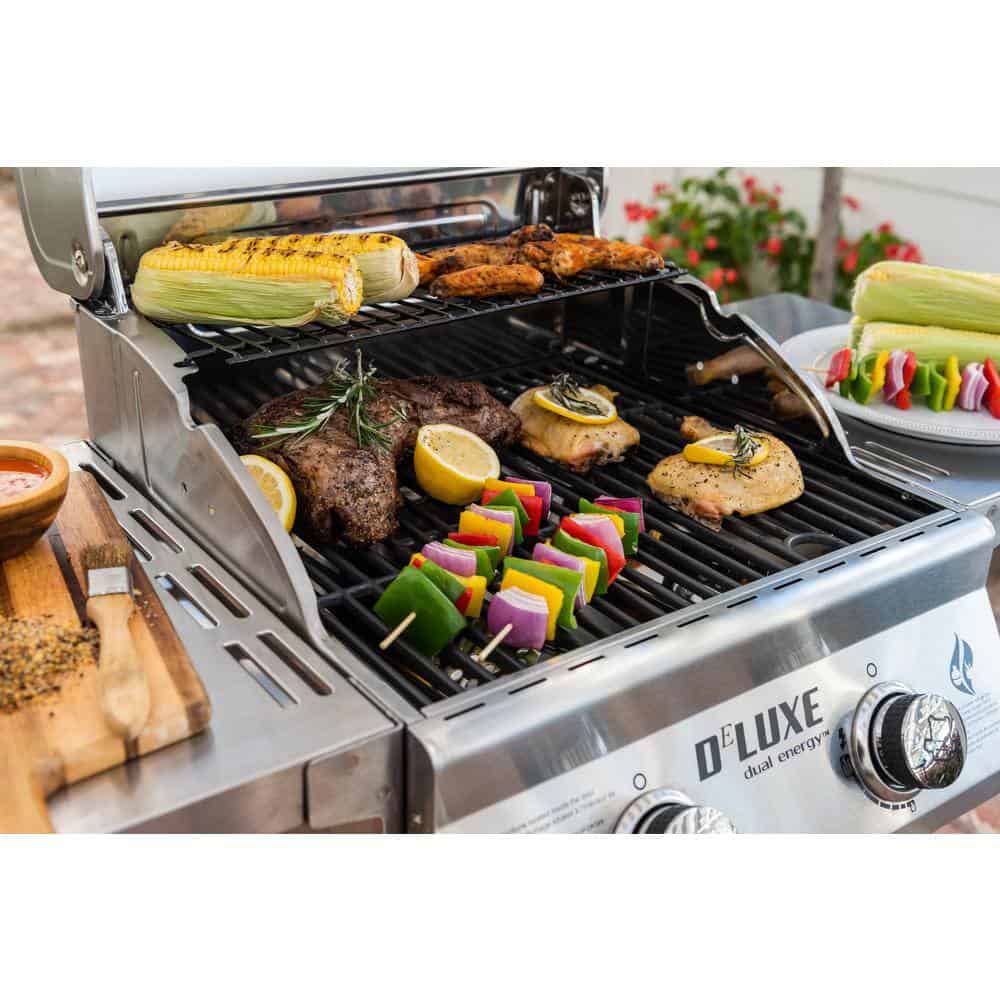 Nexgrill Deluxe 2-Burner Propane Gas Grill, Red �?Stainless Steel, 28,000 BTUs, Compact Design