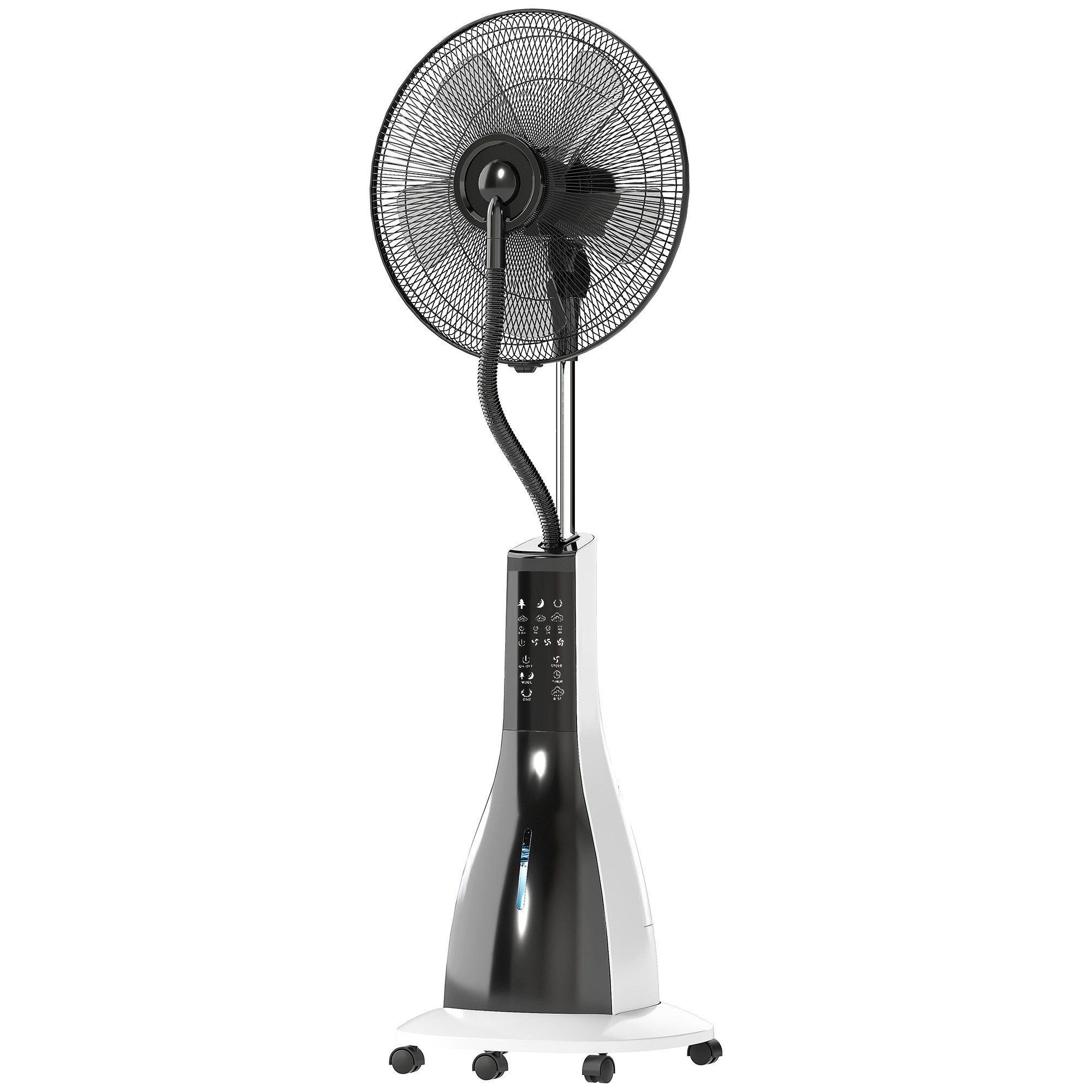 Bodenventilator Standventilator mit Sprühnebel, 3 L Tank, 3 Stufen & 75° Oszillation