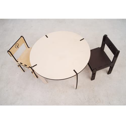 DiLaWood Set di tavoli e sedie in legno per bambini, adatto per attività come scrittura, disegno, arte e artigianato : Casa e cucina