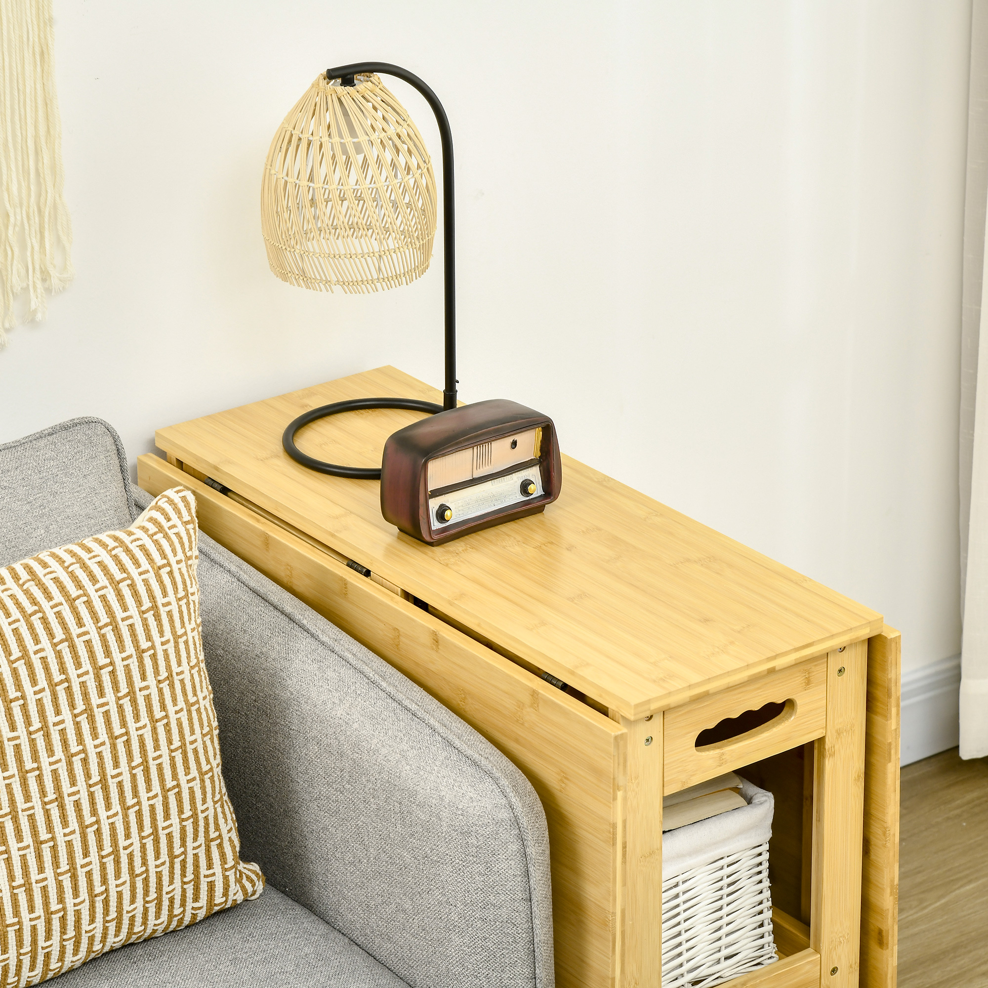 eettafel klaptafel met opbergvakken eetkamertafel keukentafel naturel hout
