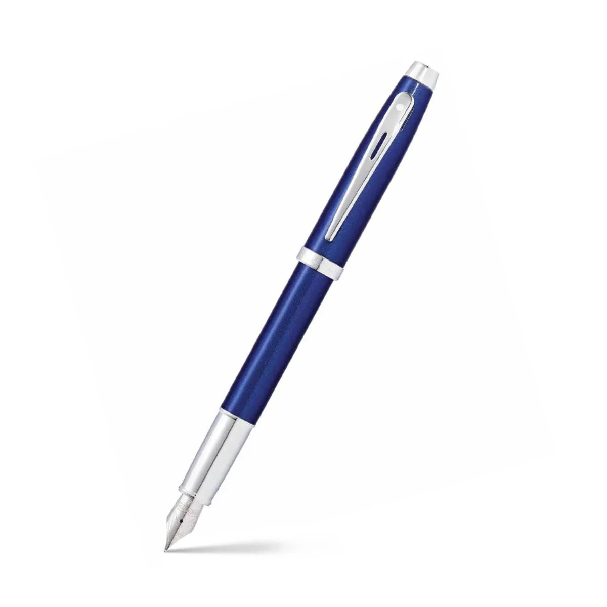 Sheaffer 100 Glossy Blue with Chrome Trims Fountain Pen