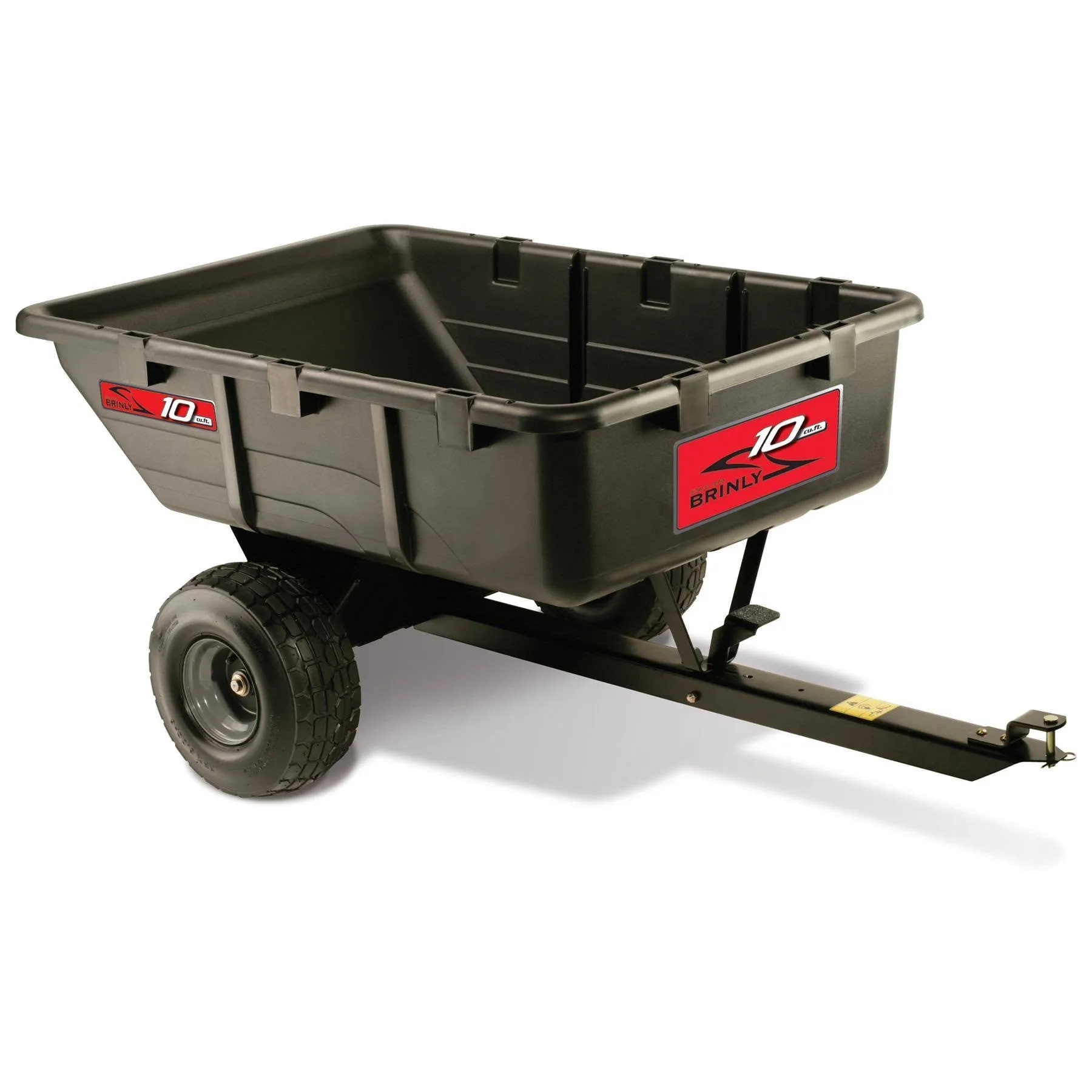 Carrello agricolo Brinly-Hardy agganciabile in polietilene, 10 piedi cubi, capacità 650 libbre.