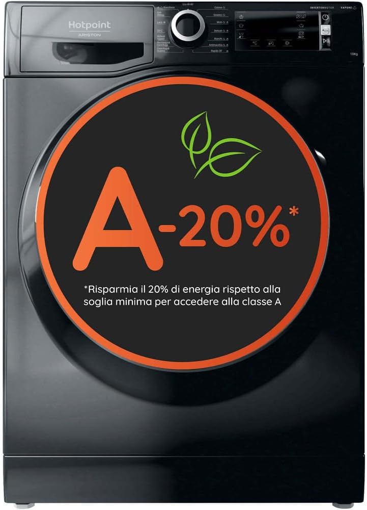 Hotpoint Ariston Lavatrice a libera installazione a carica frontale Hotpoint Ariston: 10,0 kg, NBT 108 BLACK IT