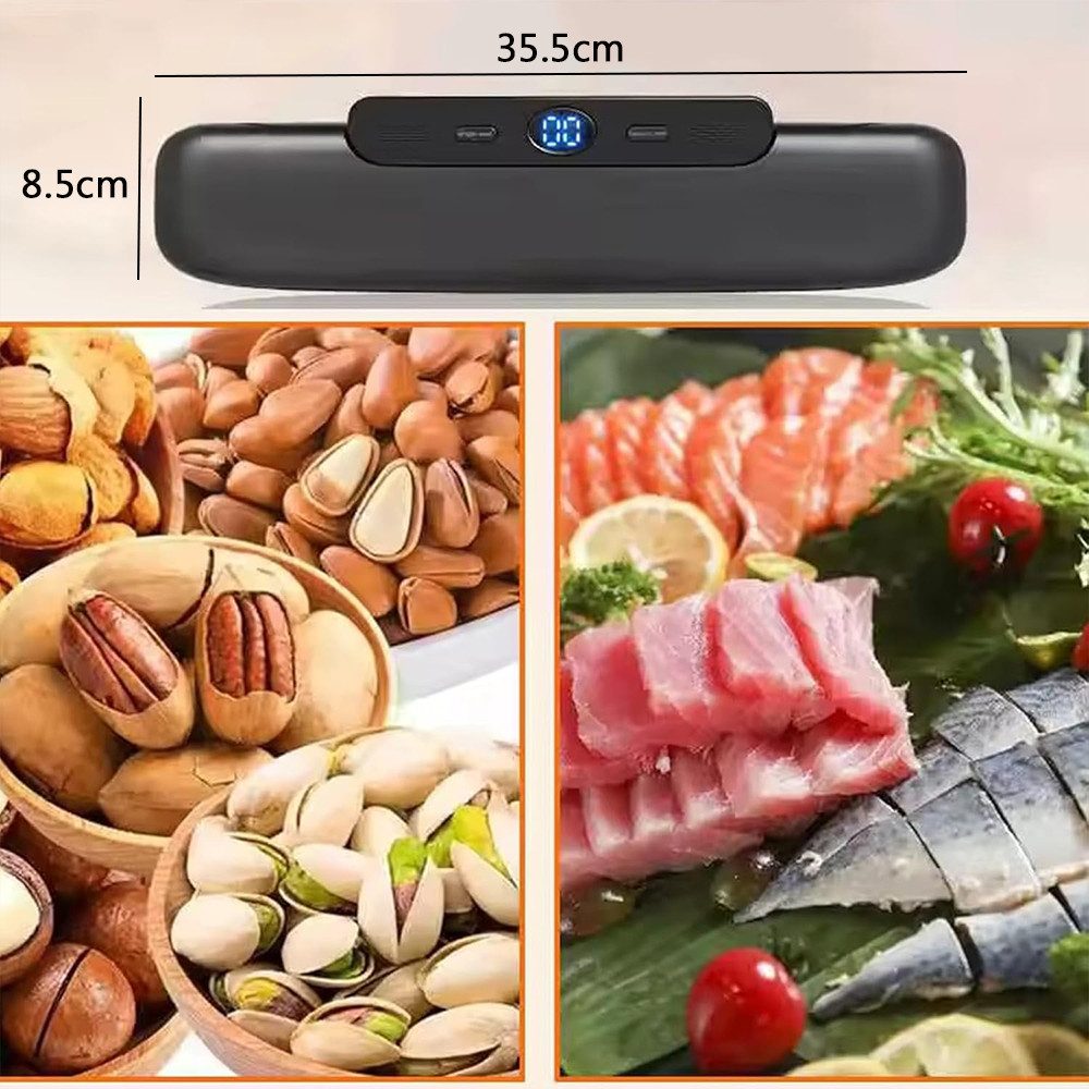 Vakuumierer Vakuumierer mit 10 Vakuumier-Beutel, One-Touch-Vakuumversiegelung