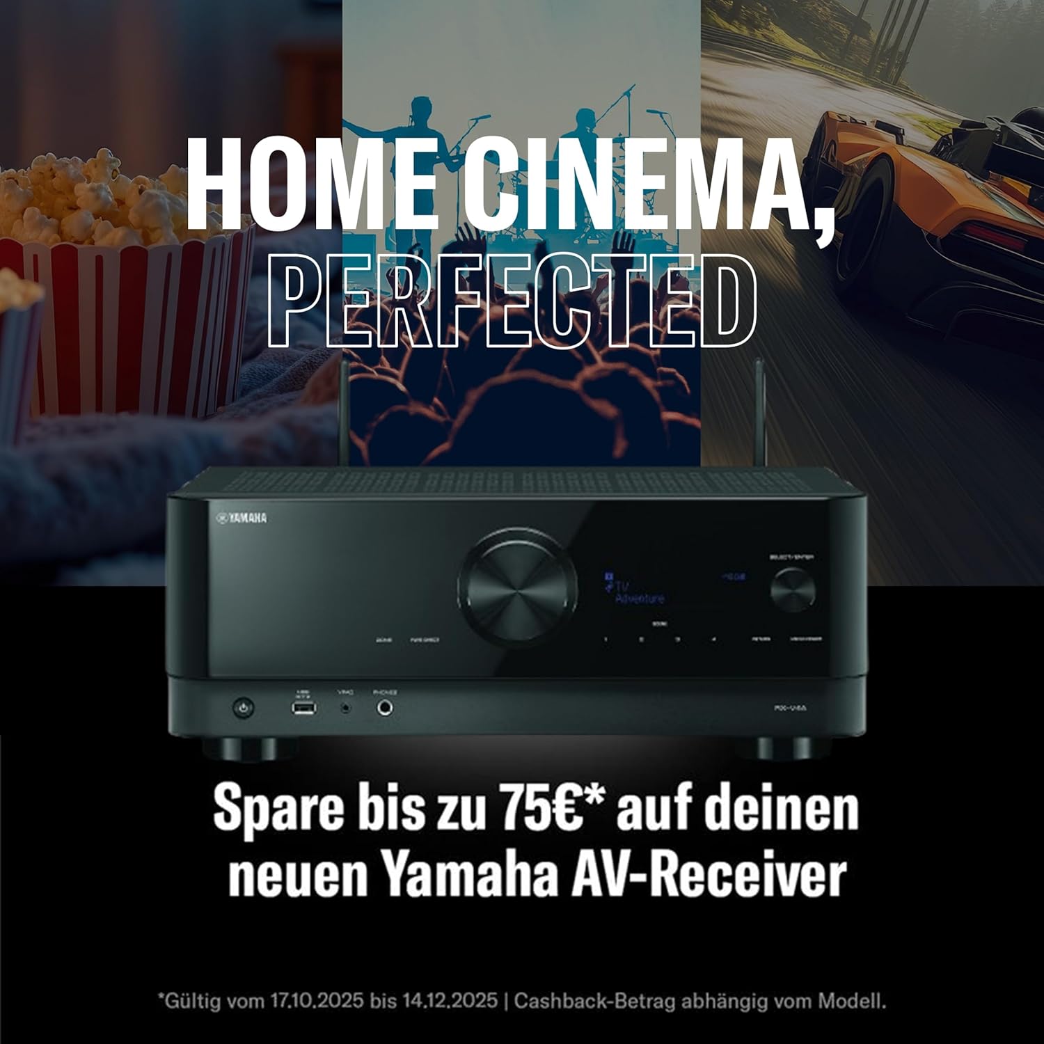 Yamaha AV-Receiver RX-V6A schwarz – Netzwerk-Receiver mit Dolby Atmos Height Virtualizer, Gaming spezifischen Funktionen und Voice Control Systemen – Allround-Talent mit 7.2 Kanälen