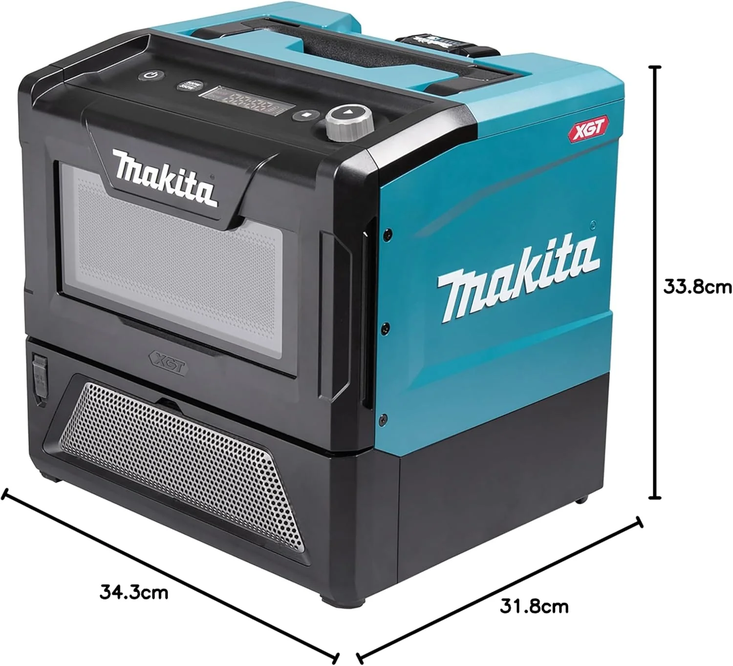 Makita MW001GZ Accu-magnetron 40V max. 350/500 W, 8 l (zonder accu, zonder lader)