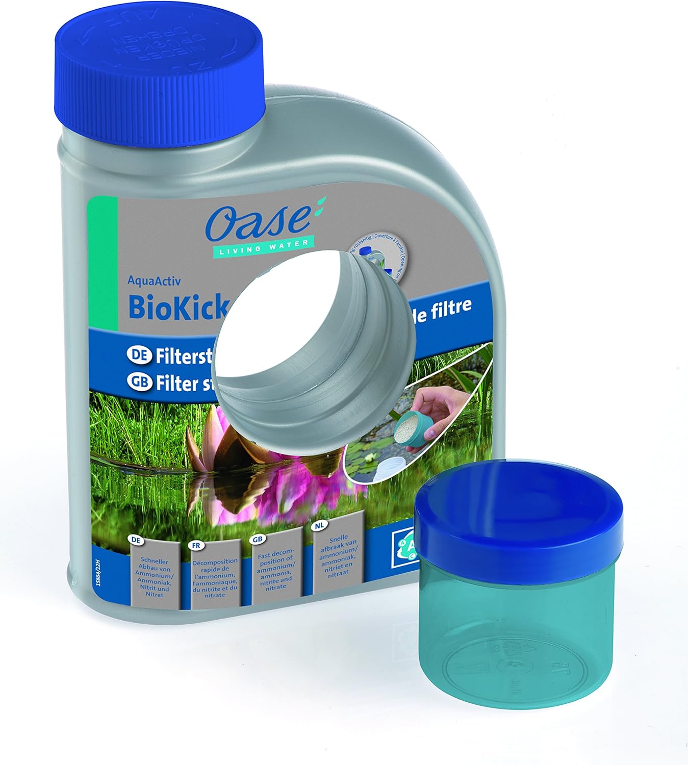 OASE 50249 Teichbelüfter OxyTex Set 1000, Teichbelüftung, Sauerstoffversorgung, Belüftungspumpe, Filtermedium, erhöht Filterleistung um bis zu 25%