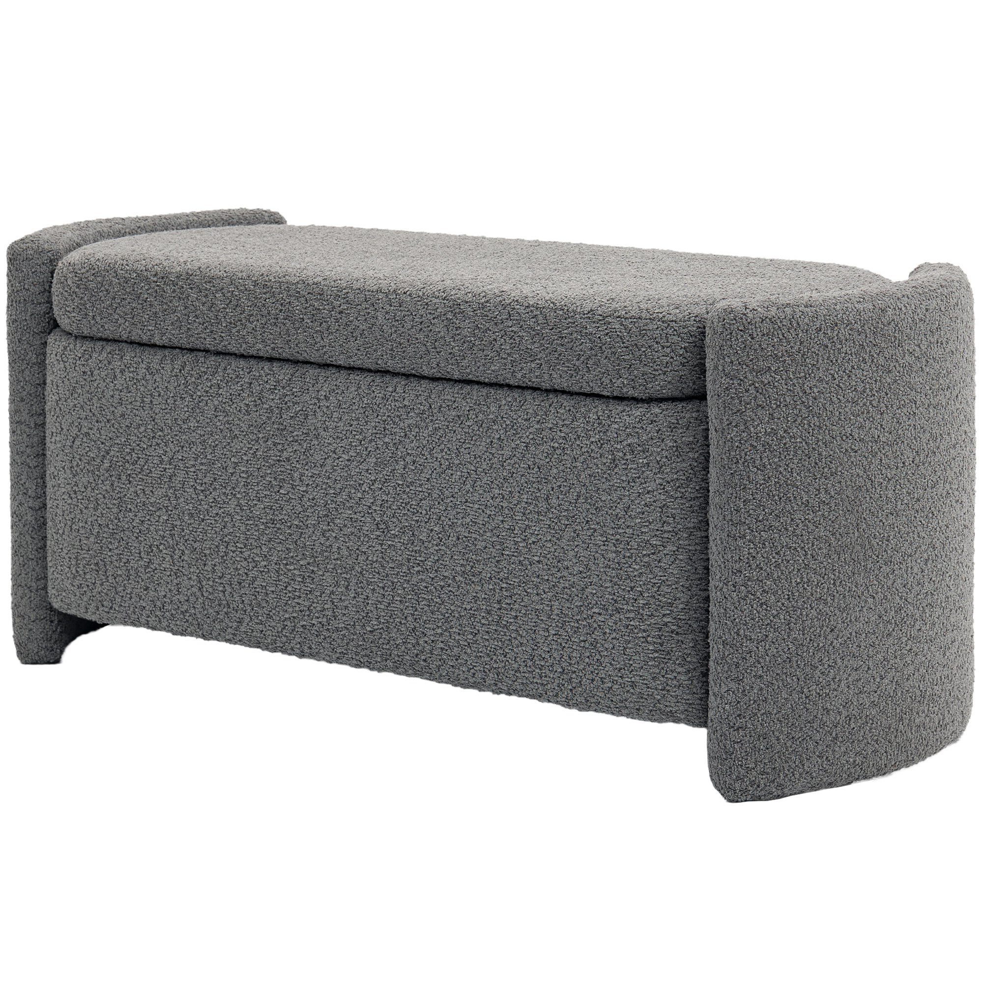 HOMCOM Sitzbank mit Stauraum Flurbank Schuhbank, gepolstert,  105 cm x 44 cm x 45,5 cm. Grau