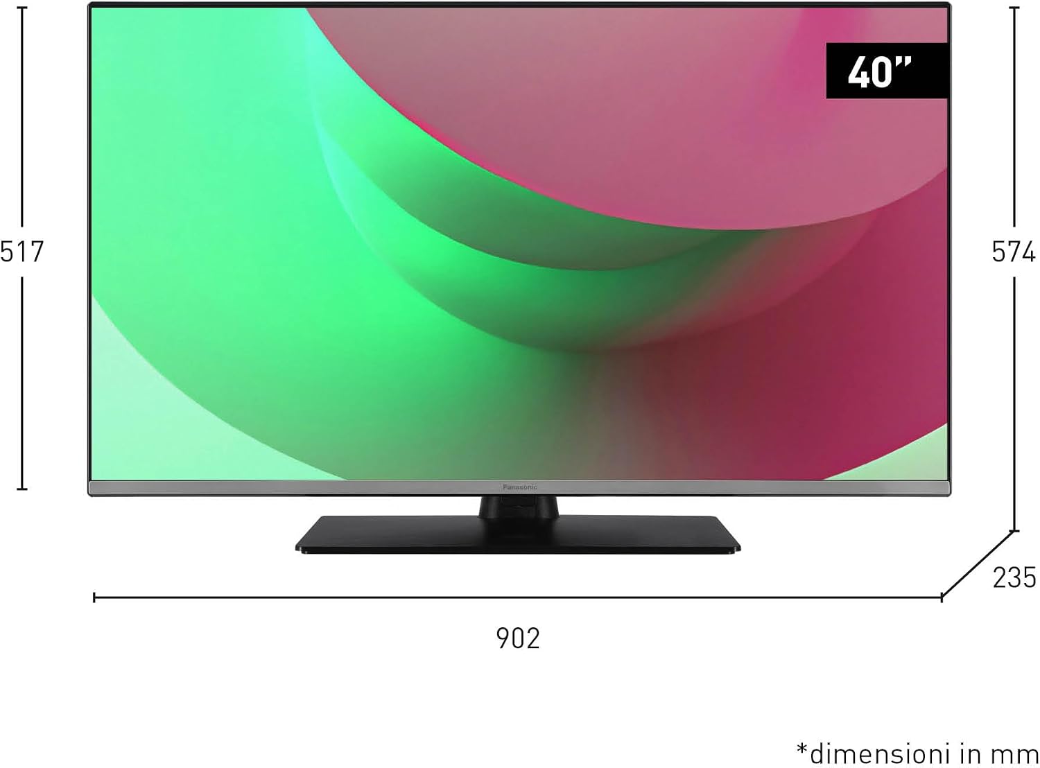 Panasonic TB-40S45AEZ, Serie S45 40 pollici Smart TV LED Full HD, 2024, TiVo, Controllo Vocale Google e Alexa, Game Mode, Media Player, HDR, HDMI, WLAN, Per un'Esperienza Visiva Ottimale