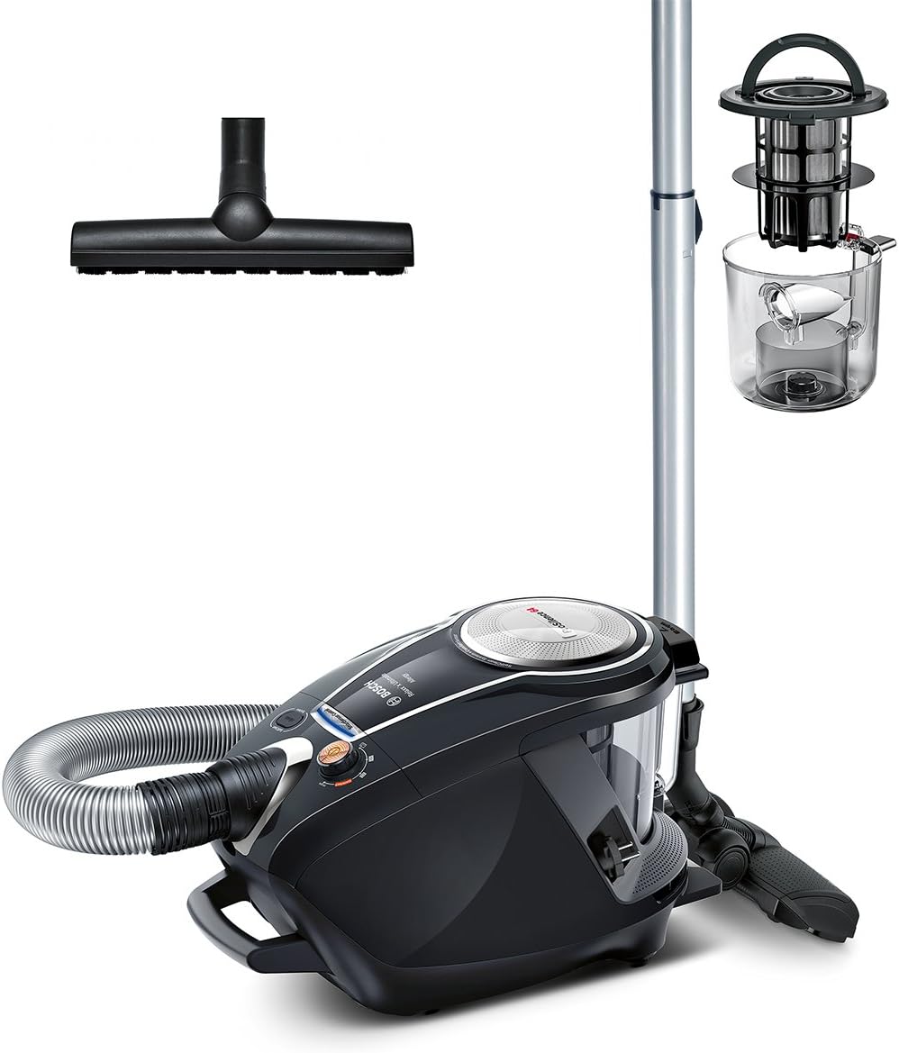 Bosch ProSilence Serie I 8 - Aspirapolvere Senza Sacco Estremamente Silenzioso, con SmartSensorControl e Intelligent SelfClean System, Nero