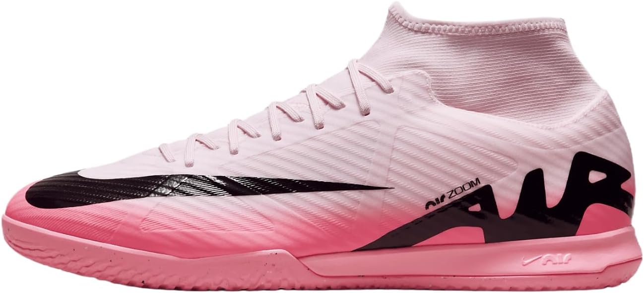Nike Mercurial Superfly 9 Academy IC High-Top Fußballschuhe (DJ5627-601, Schaumstoff/Pink)