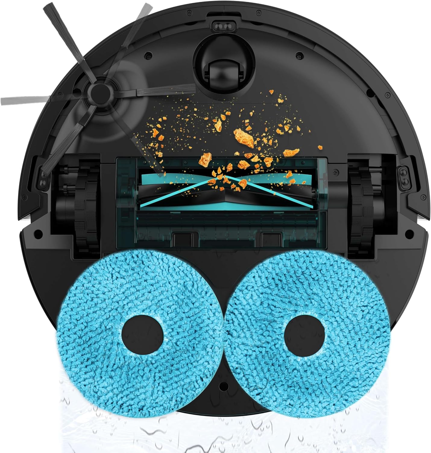 Cecotec Robot Aspirador y Friegasuelos con Base de Autovaciado y App Conga X50 X-Treme. Navegación Láser, Mapeo Interactivo, 15000Pa, Autonomía 240mins, Mopas Elevables, Base con 3 Depósitos