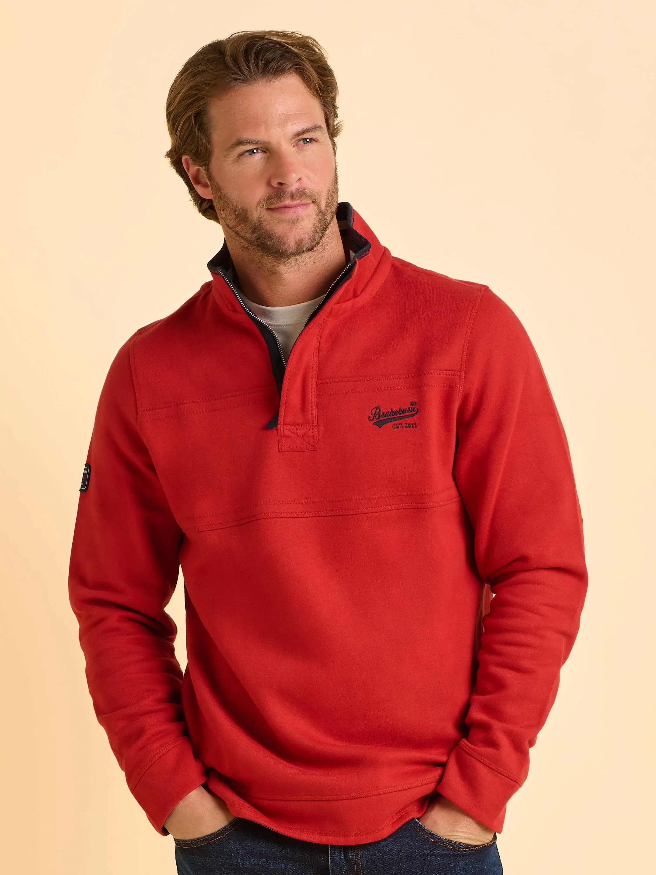 Brakeburn Worbarrow 1/4 Zip Sweatshirt
