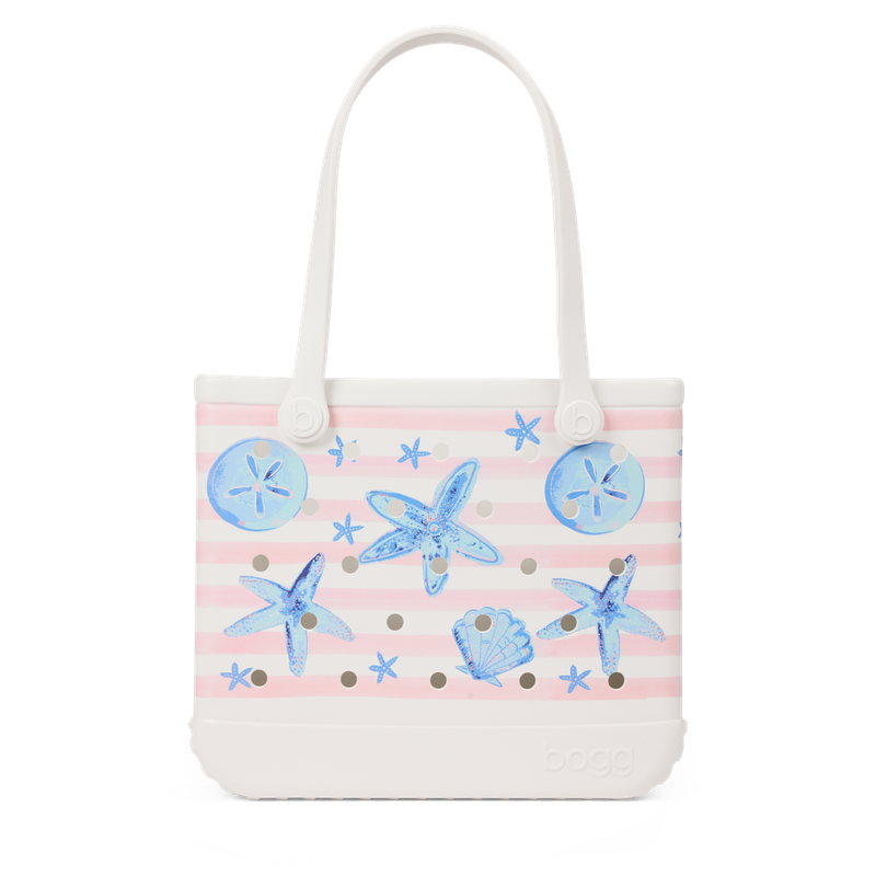 Baby Bogg Bag – Pink Stripes & Blue Shells