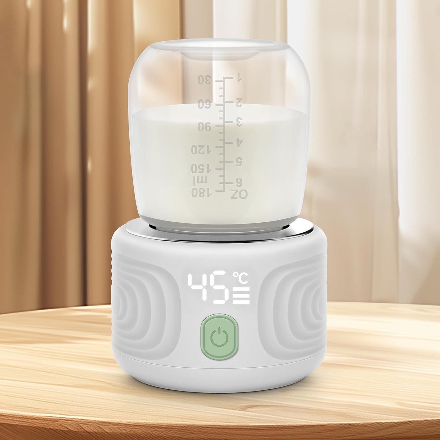 BlumWay - Scaldabiberon portatile, 3 minuti, veloce, da viaggio, con 4 temperature selezionabili e protezione da bruciature, a prova di perdite e sicuro, ricaricabile, per latte materno, formula e