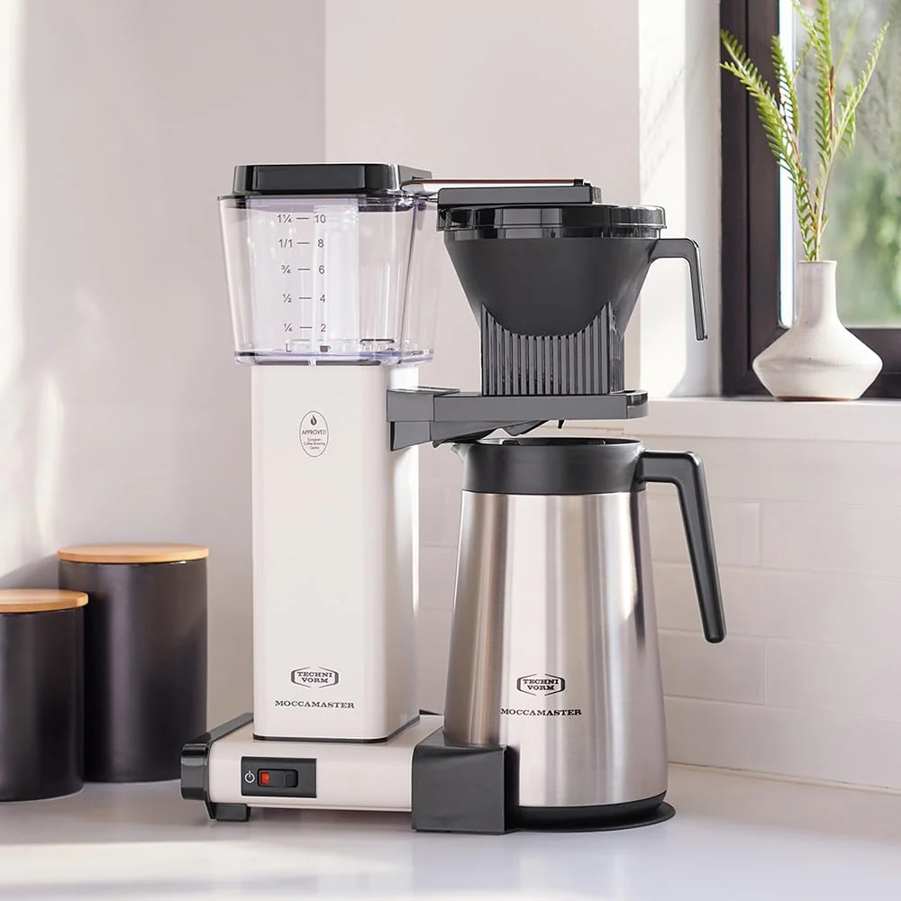 Moccamaster KBGT, filterkoffiezetapparaat met thermoskan, filterkoffiezetapparaat, Off-White, 1.25L