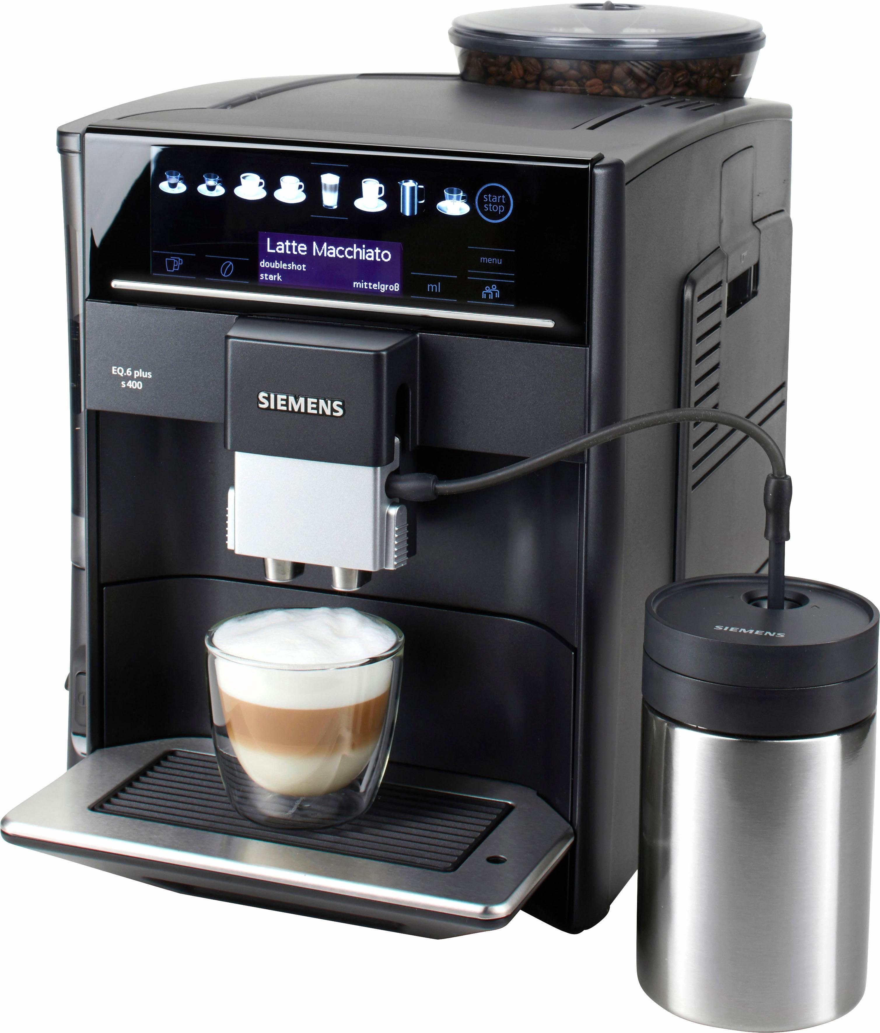 Kaffeevollautomat EQ6 plus s400 TE654509DE, Doppeltassenfunktion, Keramikmahlwerk