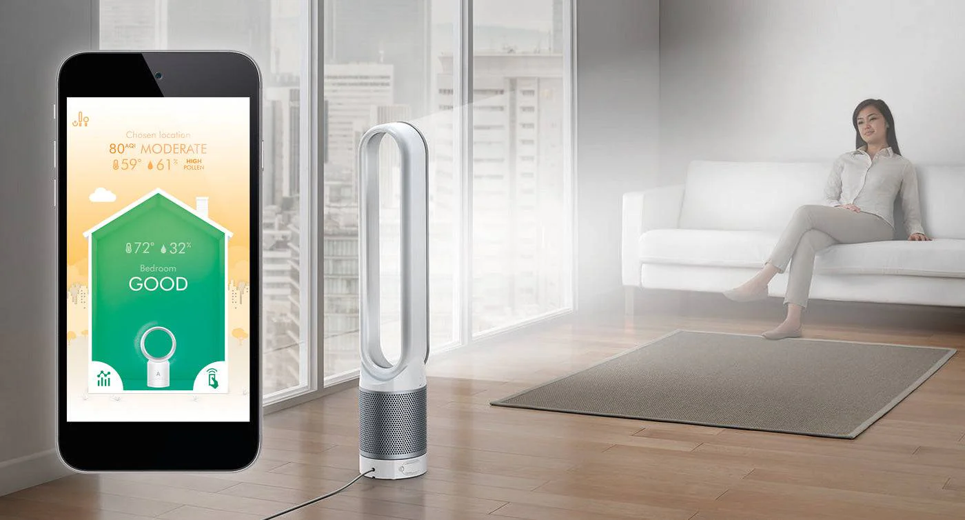 Dyson Pure Cool Link Tower – Bianco, purificatore d’aria e ventilatore in uno