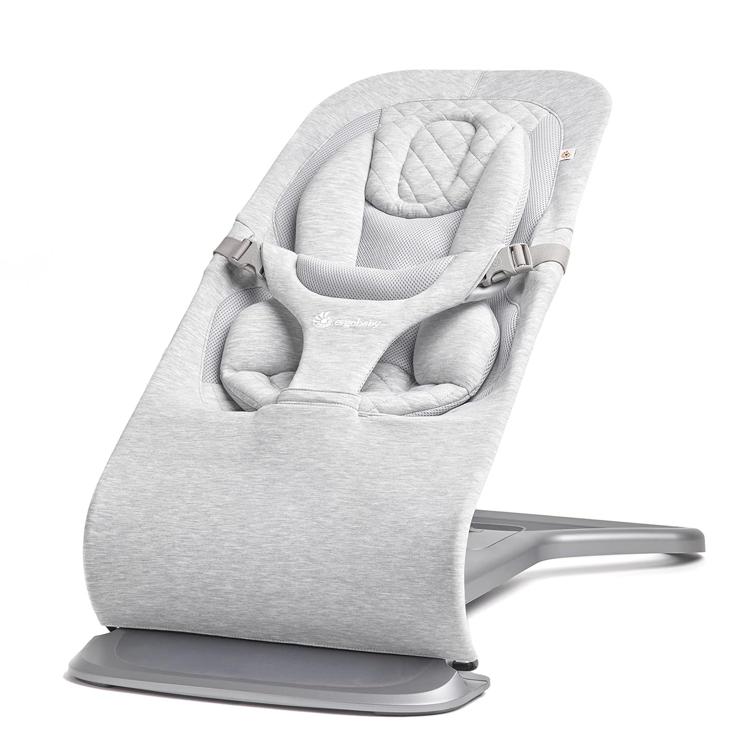 Ergobaby 3-in-1 Evolve Bouncer, Ergonomische wipstoel voor baby's vanaf de geboorte tot peuters, Babyschommel met zitverkleiner voor pasgeborenen (2,5 kg - 13,2 kg), Cream