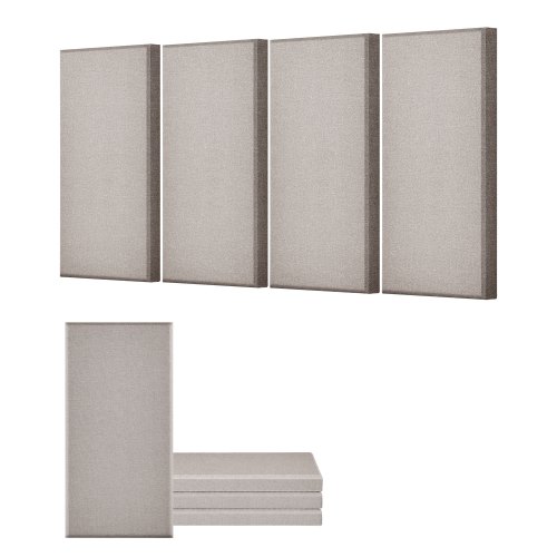 VEVOR 4x Akustikpaneele Akustik Wandpaneele 600x300x50mm selbstklebend Kamel