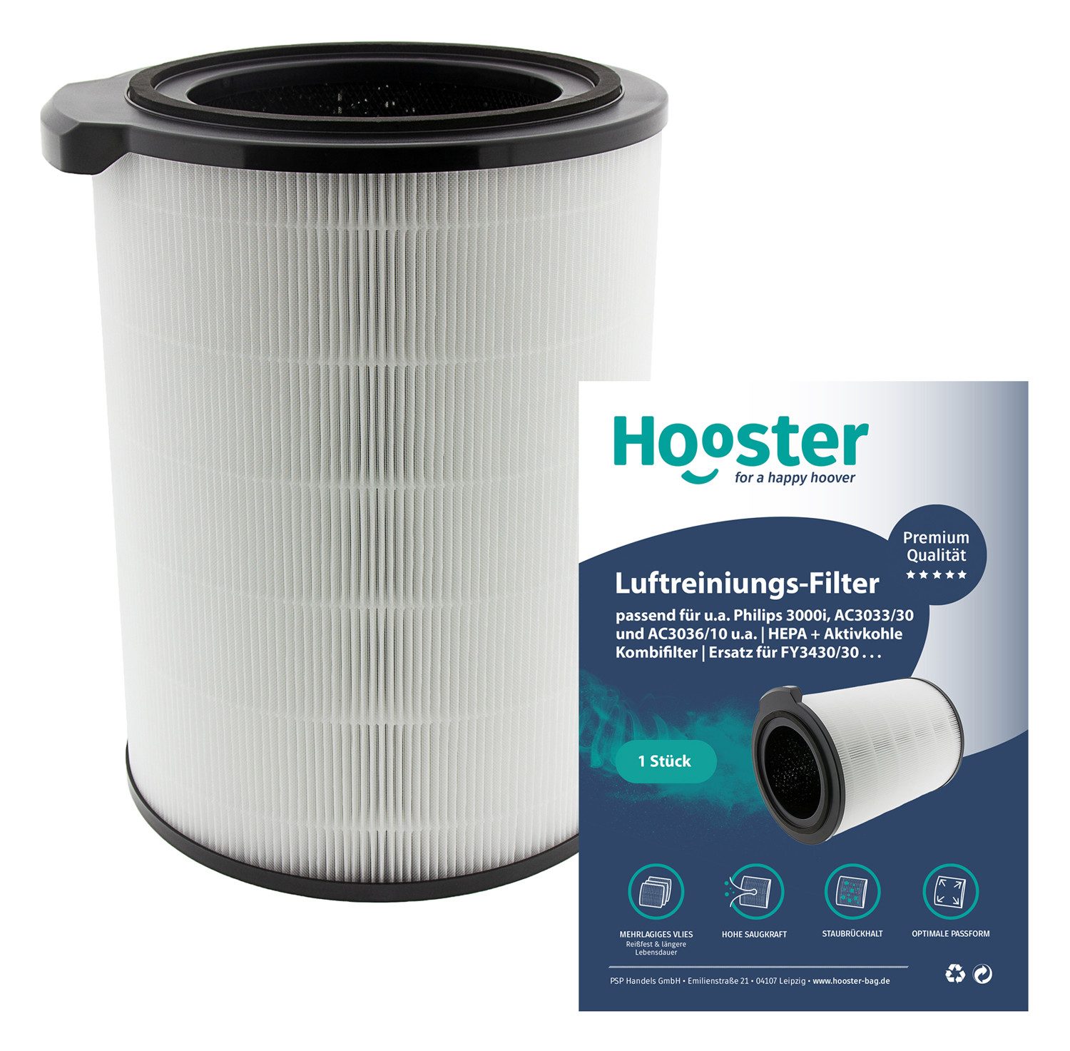 Luftfilter 1 Filter passend für Philips 3000i Luftreiniger AC3033/30