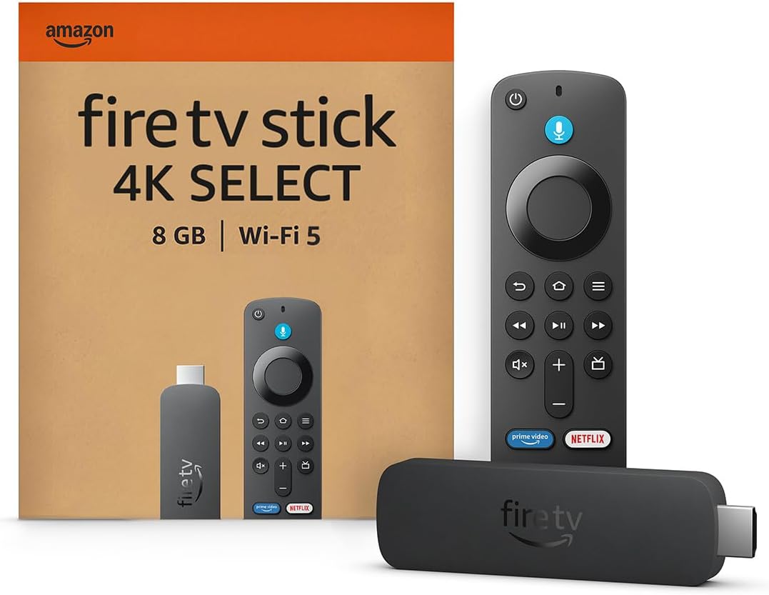 Amazon Fire TV Stick 4K Select (ultimo modello) - Trasmetti in streaming in 4K centinaia di migliaia di film ed episodi TV, e la TV in diretta gratis, trova serie TV più velocemente con Alexa+