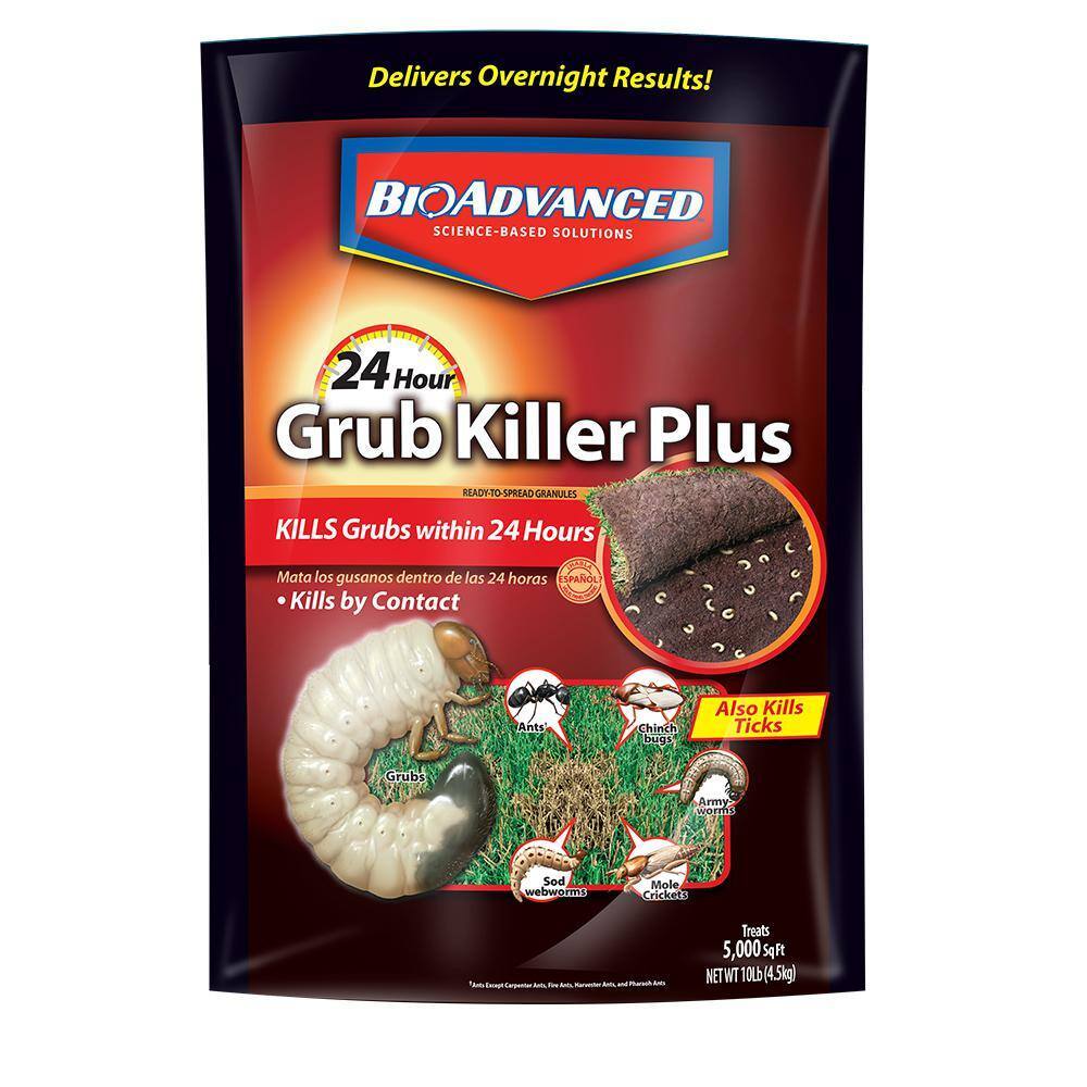 BioAdvanced Grub Killer Plus Granules 24 Hour Lawn Pest Control, 10 lb