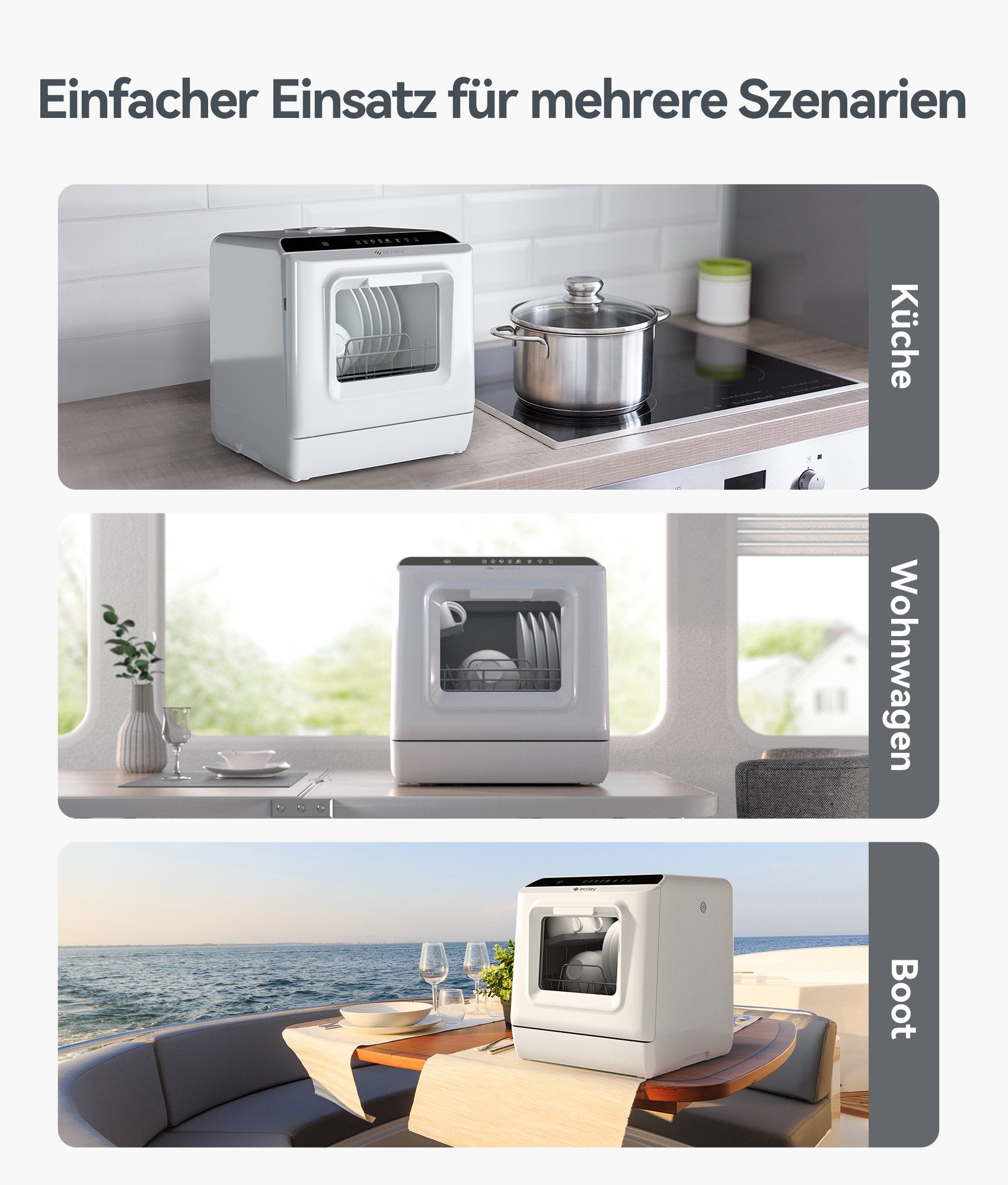 Tischgeschirrspüler Mini Geschirrspüler DW-CT200A