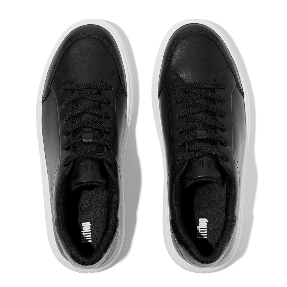 FitFlop RTG Black Leather Sneaker