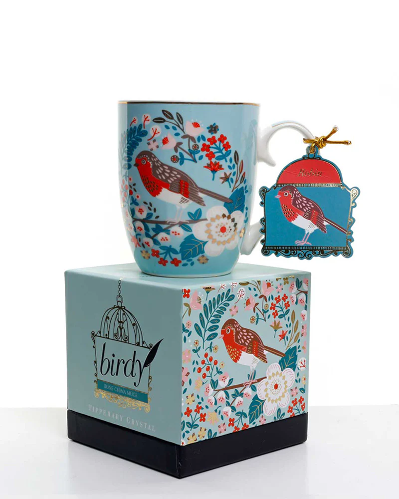 Tipperary Crystal | Birdy Mug | Robin