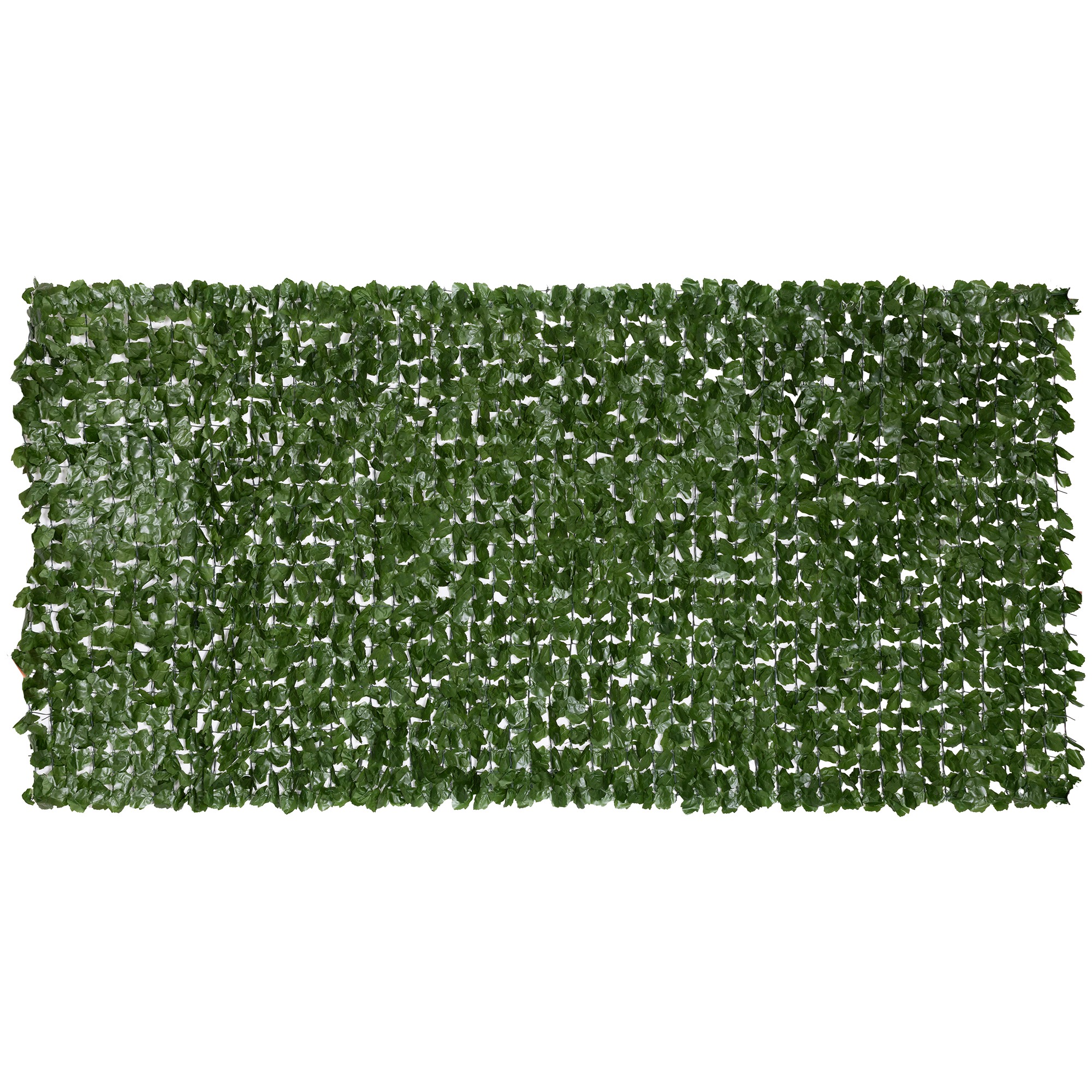 Outsunny Künstliche Efeu Hecke Sichtschutz Dekor Roll 3L x 1H m Realistisches Laub Anti-UV Dunkelgrün