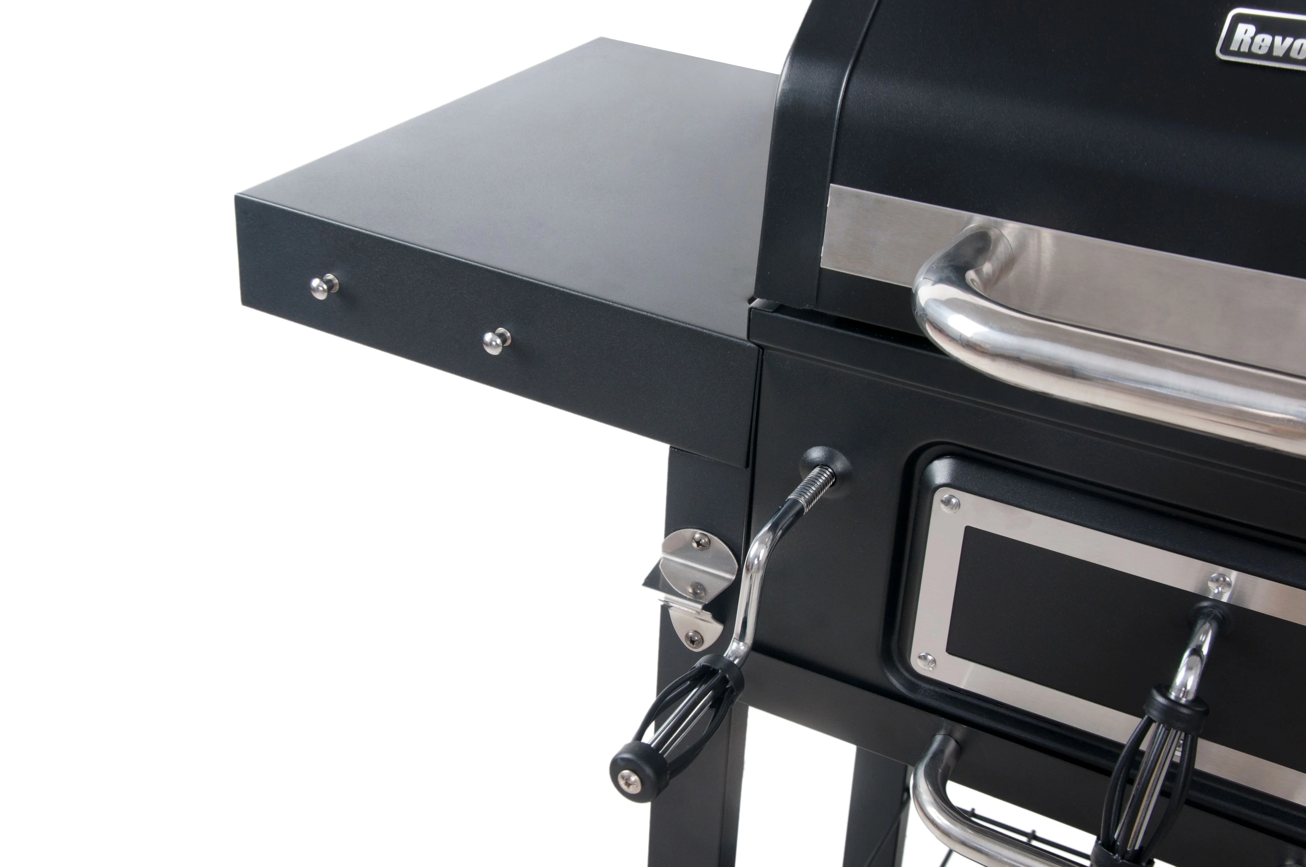 Dual Fuel Gas & Charcoal Combo Grill, Black with Stainless