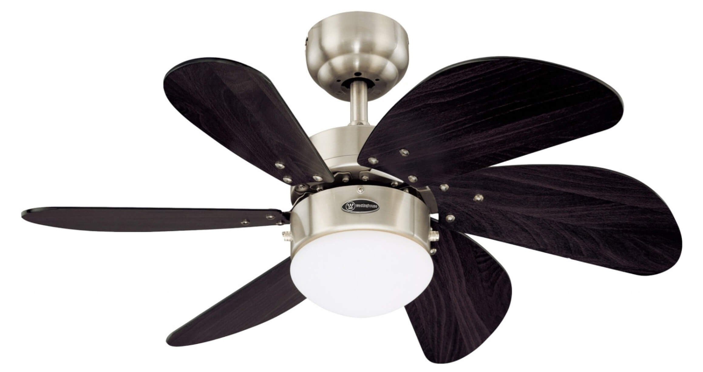 Deckenventilator Deckenventilator Turbo Swirl Chrom 76 cm mit Licht