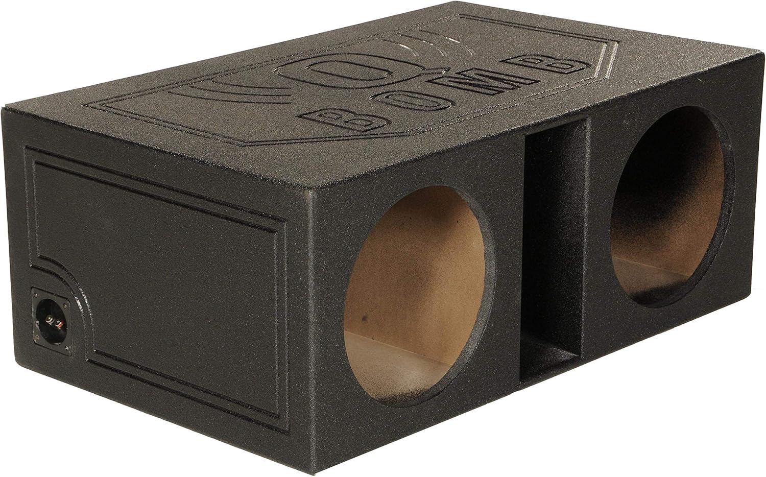 QPower QBOMB12VL Dual 12&prime;&prime; Vented Subwoofer Box &ndash; Durable MDF, Black Rhino Liner Finish