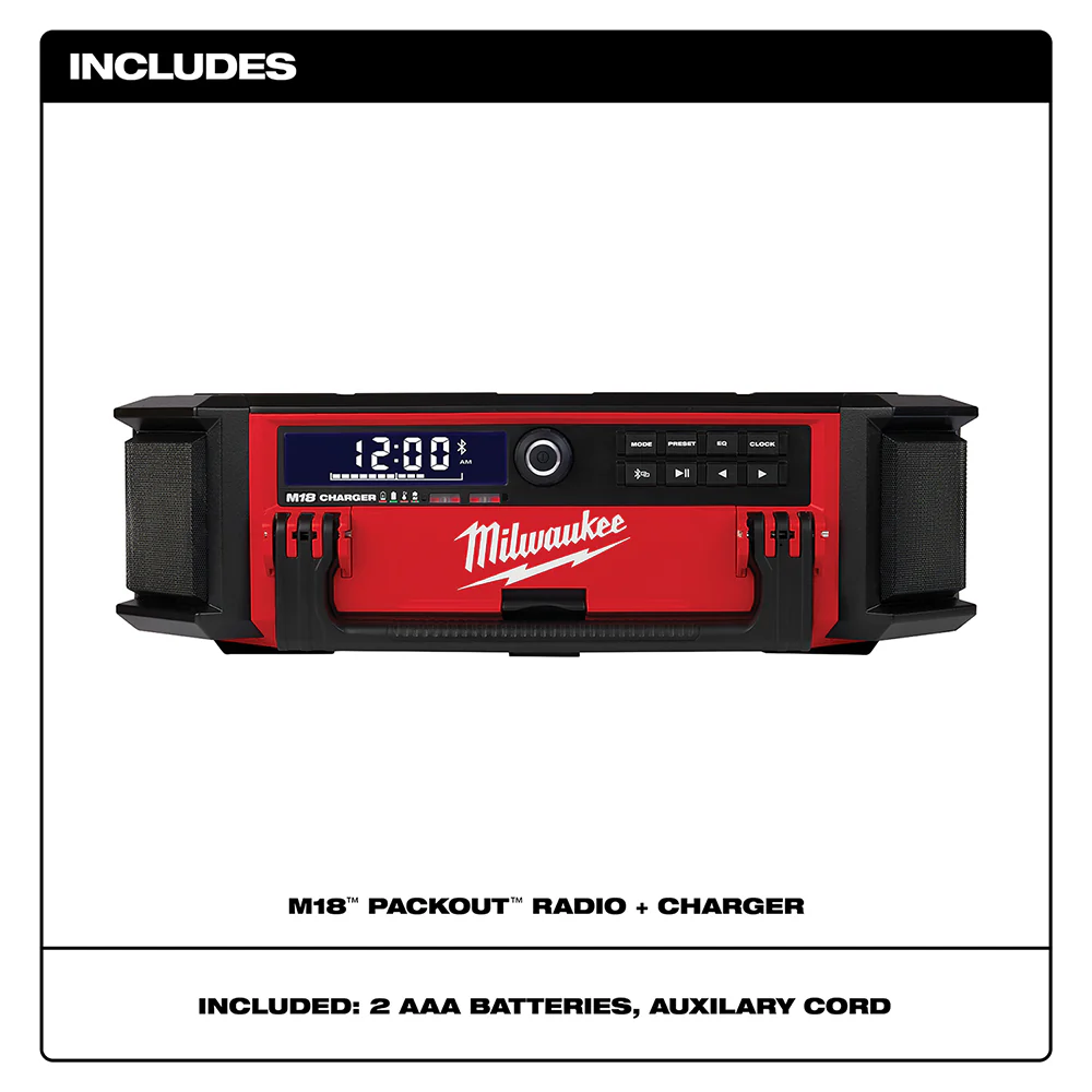 2025 Milwaukee 2950-20 Radio Bluetooth 18V voor de Werkplek - Alleen Gereedschap