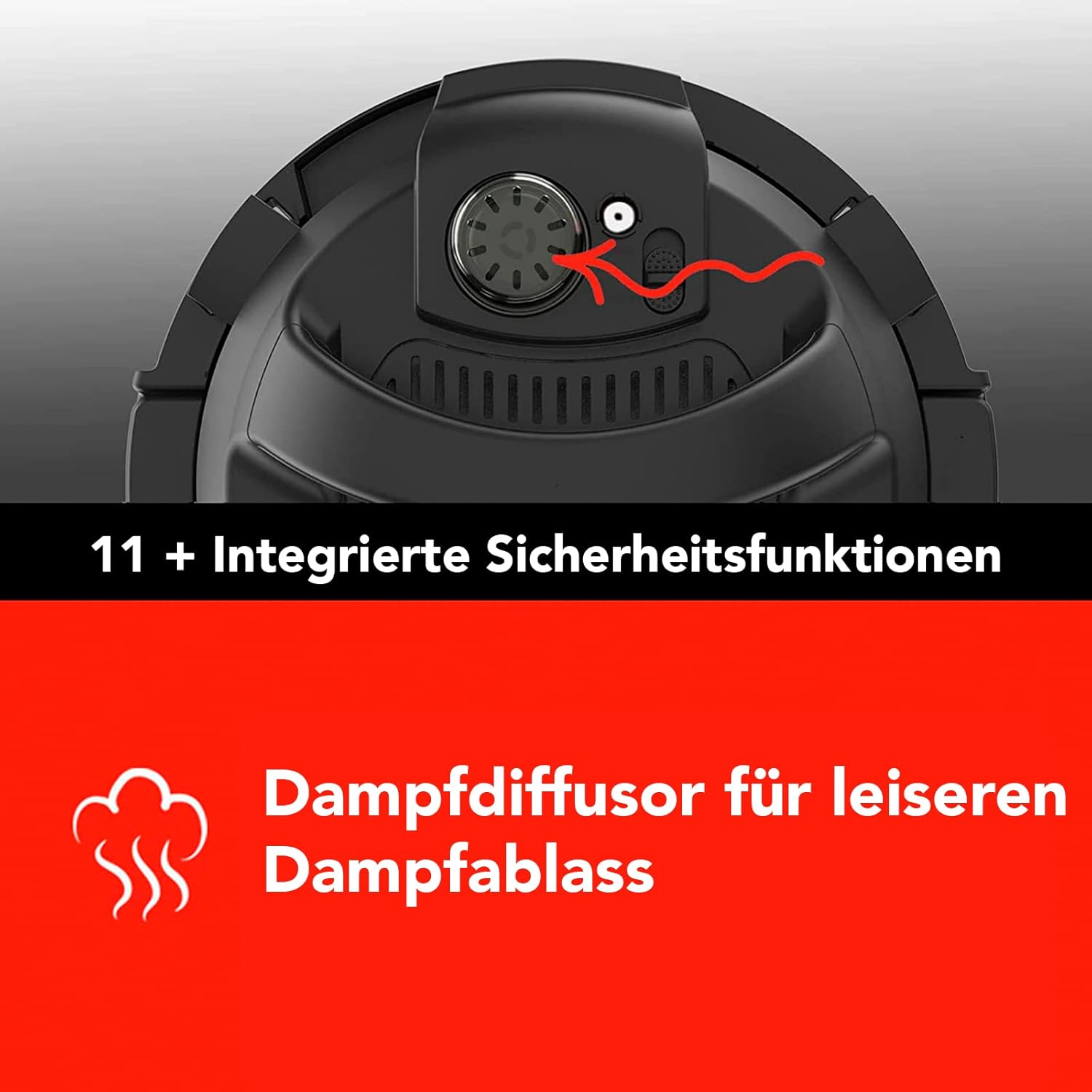 Instant Pot Pro 10-in-1-Elektro-Multikocher 1200 W, 5,7 L – Schnellkochtopf, Schongarer, Reiskocher, Dampfgarer, Sautierpfanne, Sterilisator, Joghurtbereiter, Sous Vide Gert – Schwarzer Edelstahl