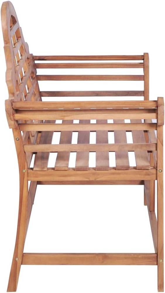 vidaXL Garden Bench 127 x 58.5 x 92.5 cm Solid Teak Wood