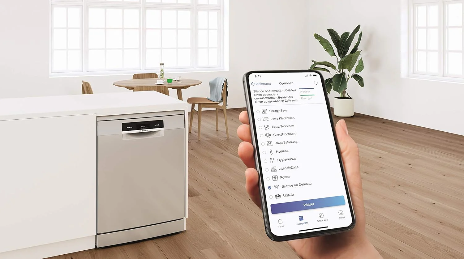 Bosch SPS4HMI61E Serie 4 Vrijstaande vaatwasser / E / 45 cm / RVS / 76 kWh/100 cycli / 10 couverts / SuperSilence / Extra Droog / VarioLade / Home Connect
