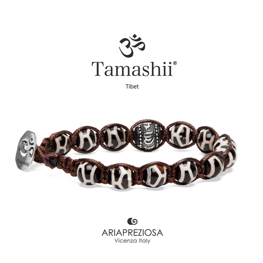 Bracciale Tamashii ruota della preghiera pietra Agata Gzi BHS1100-315