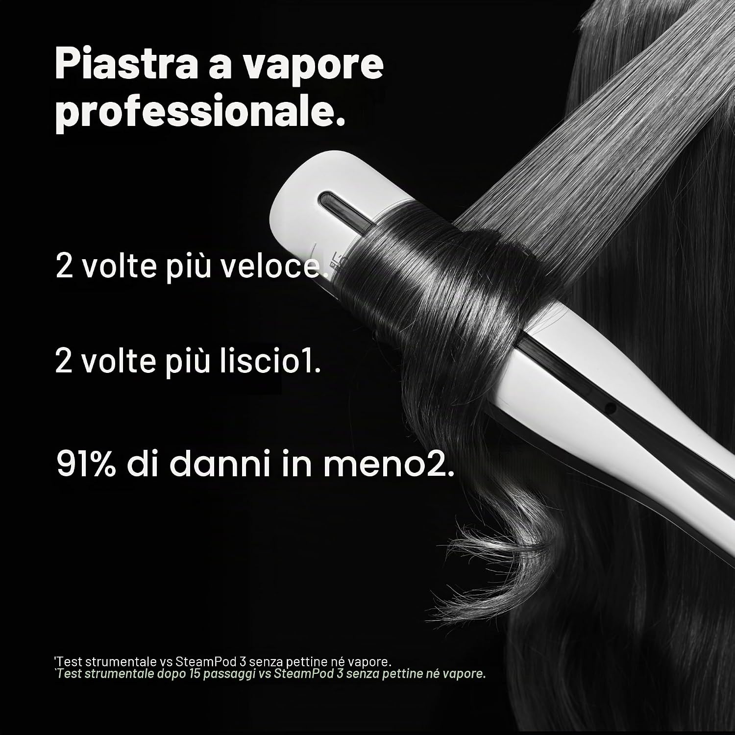 Steampod 3.0 | Piastra per capelli a vapore professionale 2 in 1: lisciante e wavy | Ceramica Piastra per capelli con tecnologia a vapore | Adatto a tutti i tipi di capelli | L'Oréal Professionnel|