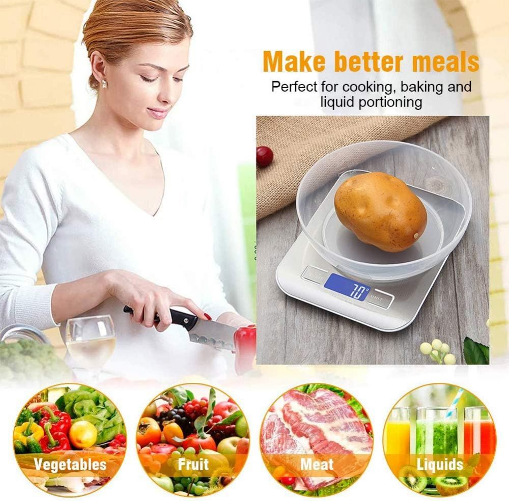 Küchenwaage Profi Digitale Küchenwaage, Hochpräzise 1g-5000g
