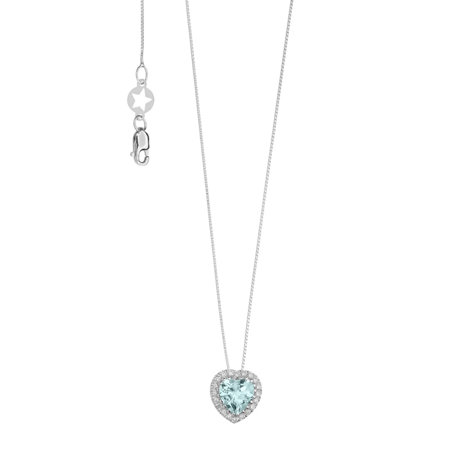 Collana Comete Gioielli con acquamarina taglio cuore GLQ 289