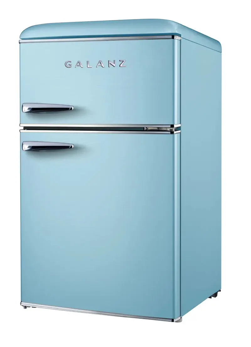 Galanz Retro 3,1 Kubieke Voet Vrijstaande Mini Koelkast met Vriesvak
