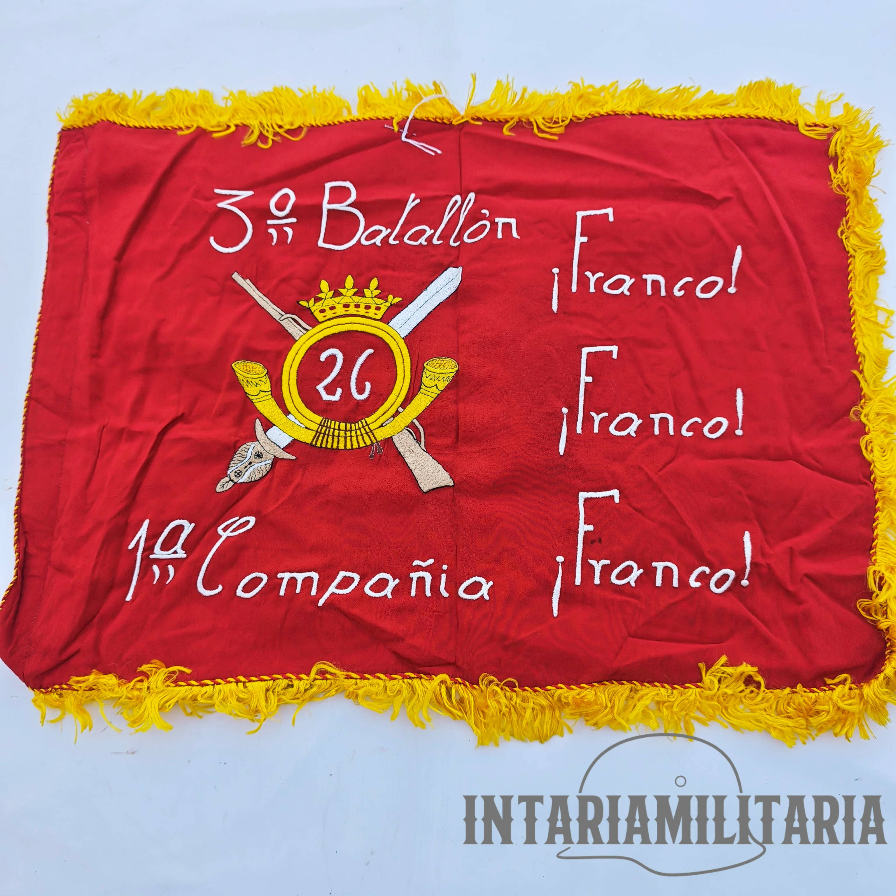 Bandera tercer batall��n 1 compa?��a de infanter��a. Guerra Civil Espa?ola