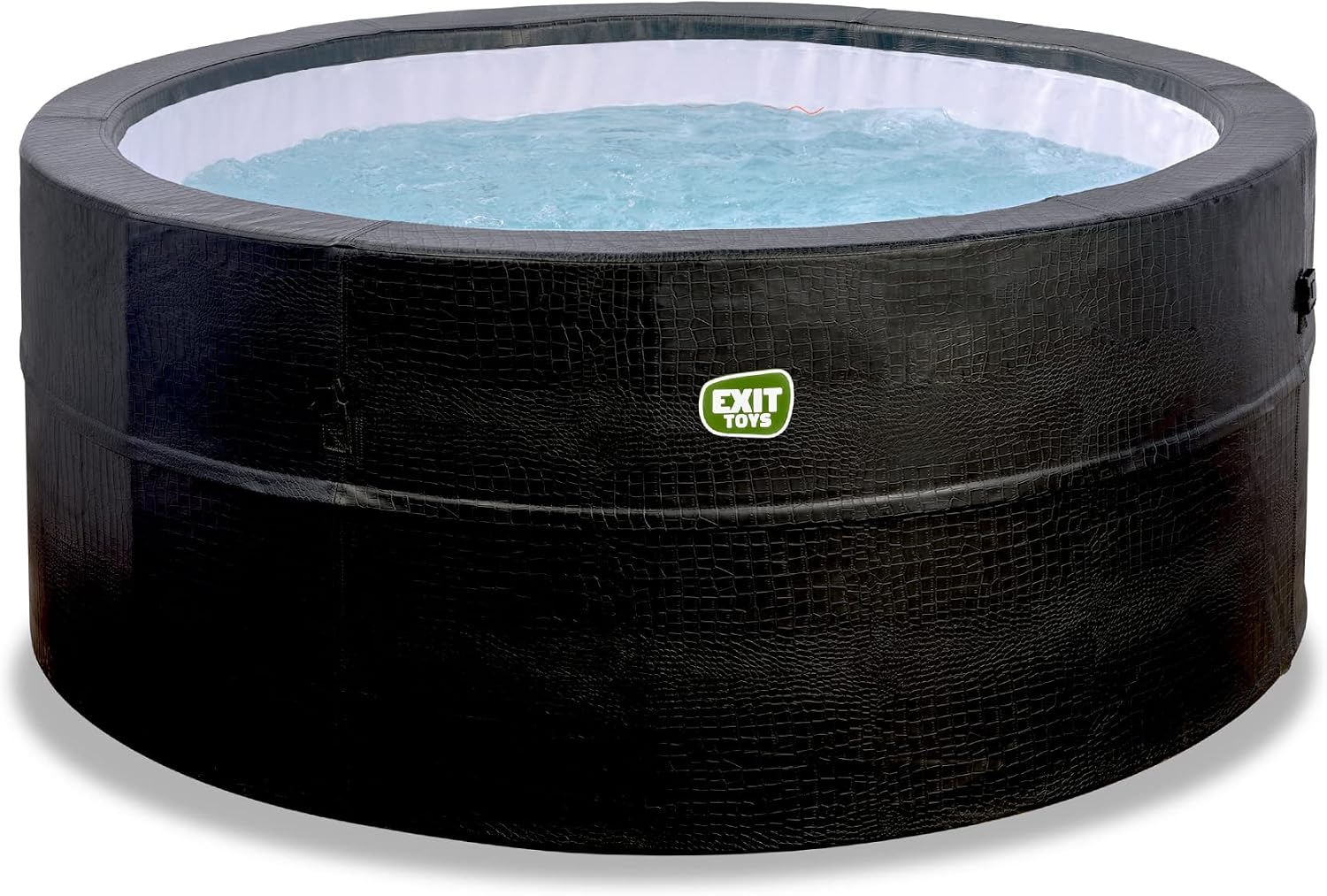EXIT TOYS Aufblasbare Pools, 184x73 cm, Schwarz, Leather Whirlpool Outdoor - Isoliert - ø - für 4, Filterpumpe