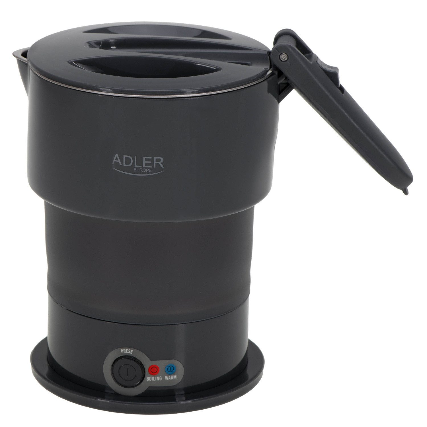 Reise-Wasserkocher AD 1377 Reise-Wasserkocher 0,6 L - 600 W, faltbar - Grau